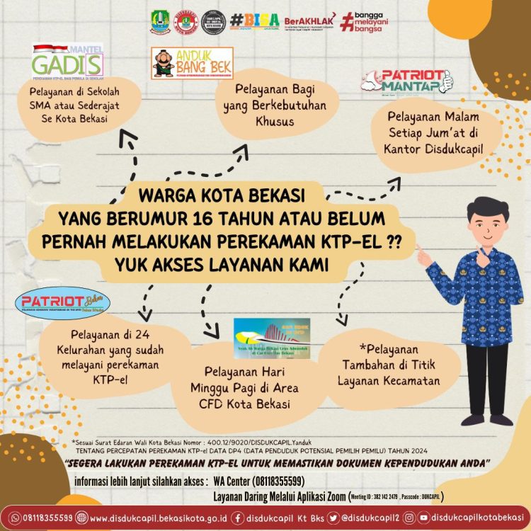 Pemkot Bekasi Lakukan Penambahan Jam Layanan untuk Perekaman KTP-EL bagi Pemula