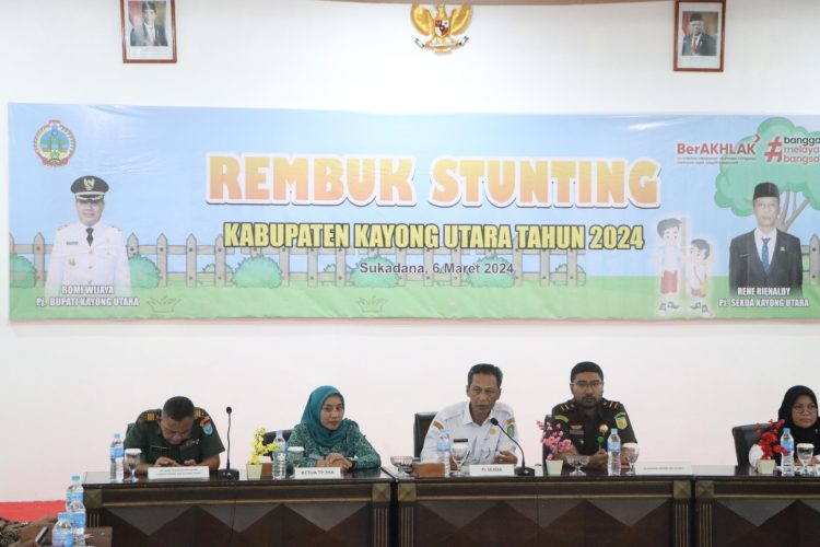 Terus Tekan Persentase Kasus Stunting, Forkopimda Bersama Instansi Terkait Kabupaten Kayong Utara Gelar Kegiatan Rembuk Stunting