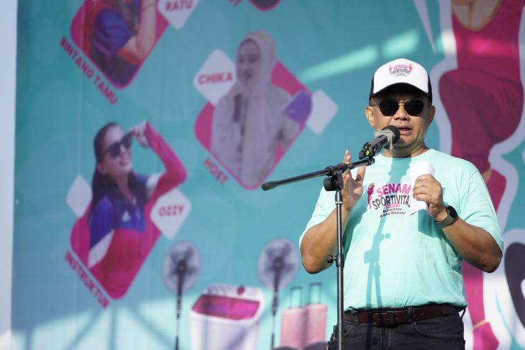 Pj. Wali Kota Bekasi Turut Serta Deklarasi Jaga Kondusifitas Pilkada Sekaligus Senam Bersama Dengan Bawaslu